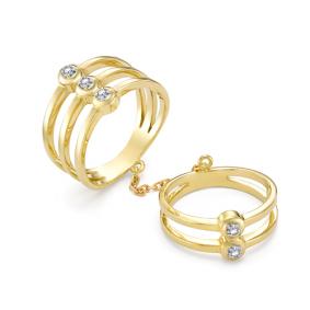 Кольцо из лимонного золота Мастер Бриллиант 06M1-106-935 с бриллиантом 06M1-106-935 фото