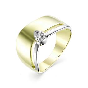 Кольцо из лимонного золота Мастер Бриллиант 06M1-106-951 с бриллиантом 06M1-106-951 фото