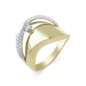 Кольцо из лимонного золота Мастер Бриллиант 06M1-106-997 с бриллиантом 06M1-106-997 фото