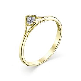 Кольцо из лимонного золота Мастер Бриллиант 06M1-107-018 с бриллиантом 06M1-107-018 фото