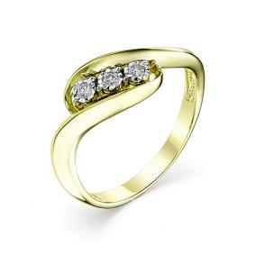 Кольцо из лимонного золота Мастер Бриллиант 06M1-107-027 с бриллиантом 06M1-107-027 фото