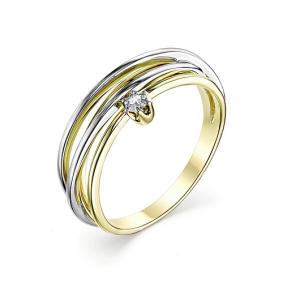 Кольцо из лимонного золота Мастер Бриллиант 06M1-107-042 с бриллиантом 06M1-107-042 фото