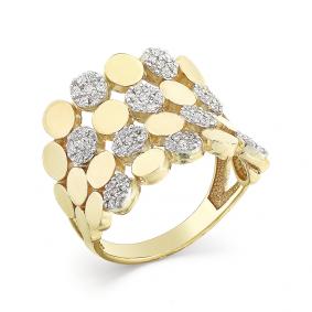 Кольцо из лимонного золота Мастер Бриллиант 06M1-107-131 с бриллиантом 06M1-107-131 фото