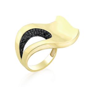 Кольцо из лимонного золота Мастер Бриллиант 06M1-107-159/1 с бриллиантом 06M1-107-159/1 фото