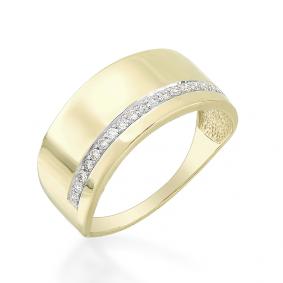 Кольцо из лимонного золота Мастер Бриллиант 06M1-107-228 с бриллиантом 06M1-107-228 фото