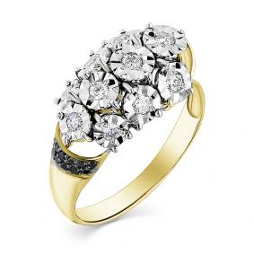 Кольцо из лимонного золота Мастер Бриллиант 06M1-107-255-55 с бриллиантом 06M1-107-255-55 фото