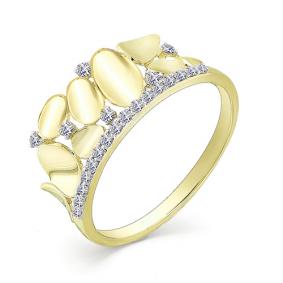 Кольцо из лимонного золота Мастер Бриллиант 06M1-107-296 с бриллиантом 06M1-107-296 фото