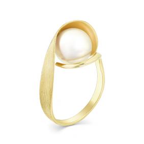 Кольцо из лимонного золота Мастер Бриллиант 06M1-107-303-21 с жемчугом 06M1-107-303-21 фото