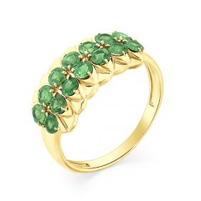 Кольцо из лимонного золота Мастер Бриллиант 06M1-107-327-01 с изумрудом 06M1-107-327-01 фото