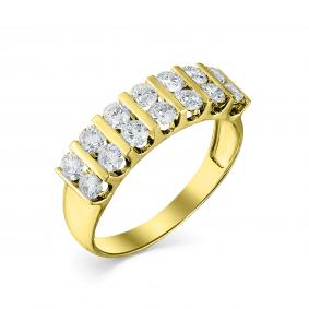 Кольцо из лимонного золота Мастер Бриллиант 06M1-107-477 с бриллиантом 06M1-107-477 фото