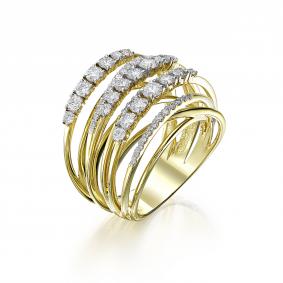 Кольцо из лимонного золота Мастер Бриллиант 06M1-306912-00-00 с бриллиантом 06M1-306912-00-00 фото