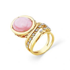 Кольцо из лимонного золота Мастер Бриллиант 06M1-306936-00-36 с бриллиантом и опалом 06M1-306936-00-36 фото