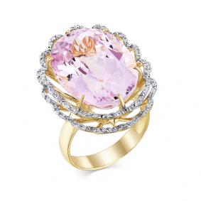 Кольцо из лимонного золота Мастер Бриллиант 06M1-307743-01-71 с бриллиантом 06M1-307743-01-71 фото