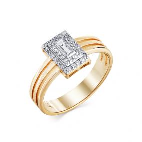 Кольцо из лимонного золота Мастер Бриллиант 06M1-307904-00-00 с бриллиантом 06M1-307904-00-00 фото