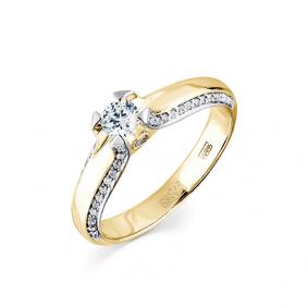 Кольцо из лимонного золота Мастер Бриллиант 06M1-307974-00-00 с бриллиантом 06M1-307974-00-00 фото