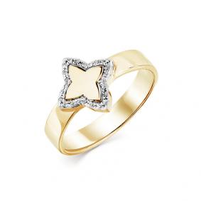 Кольцо из лимонного золота Мастер Бриллиант 06M1-308013-00-00 с бриллиантом 06M1-308013-00-00 фото