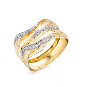 Кольцо из лимонного золота Мастер Бриллиант 06M1-308136-00-00 с бриллиантом 06M1-308136-00-00 фото