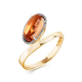 Золотое кольцо Мастер Бриллиант с бриллиантом и турмалином 06M1-308143-01-18 06M1-308143-01-18 фото