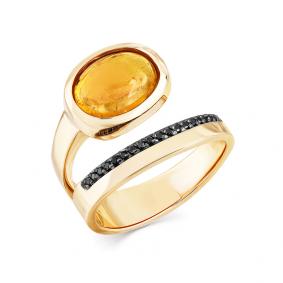 Золотое кольцо Мастер Бриллиант с бриллиантом и турмалином 06M1-308145-00-55 06M1-308145-00-55 фото