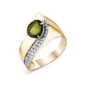 Золотое кольцо Мастер Бриллиант с бриллиантом и турмалином 06M1-308261-00-18 06M1-308261-00-18 фото