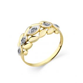 Кольцо из лимонного золота Мастер Бриллиант 06M1-308329-00-00 с бриллиантом 06M1-308329-00-00 фото