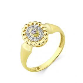 Кольцо из лимонного золота Мастер Бриллиант 06M1-308334-00-00 с бриллиантом 06M1-308334-00-00 фото