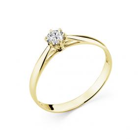 Кольцо из лимонного золота Мастер Бриллиант 06M1-308406-00-00 с бриллиантом 06M1-308406-00-00 фото