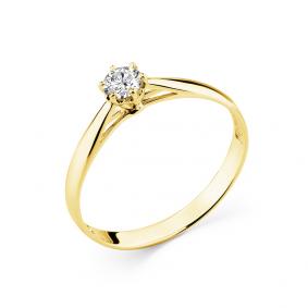 Кольцо из лимонного золота Мастер Бриллиант 06M1-308406-01-00 с бриллиантом 06M1-308406-01-00 фото