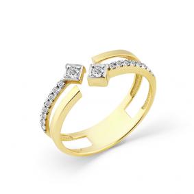 Кольцо из лимонного золота Мастер Бриллиант 06M1-308436-00-00 с бриллиантом 06M1-308436-00-00 фото