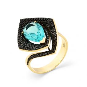 Кольцо из лимонного золота Мастер Бриллиант 06M1-308501-01-55 06M1-308501-01-55 фото