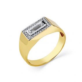 Кольцо из лимонного золота Мастер Бриллиант 06M1-308555-00-00 с бриллиантом 06M1-308555-00-00 фото