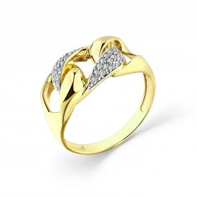 Кольцо из лимонного золота Мастер Бриллиант 06M1-308615-00-00 с бриллиантом 06M1-308615-00-00 фото