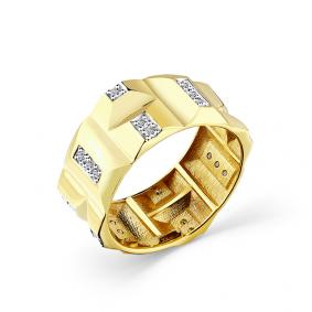 Кольцо из лимонного золота Мастер Бриллиант 06M1-308619-00-00 с бриллиантом 06M1-308619-00-00 фото