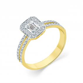 Кольцо из лимонного золота Мастер Бриллиант 06M1-308793-02-00 с бриллиантом 06M1-308793-02-00 фото