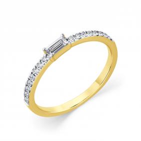 Кольцо из лимонного золота Мастер Бриллиант 06M1-308937-01-00 с бриллиантом 06M1-308937-01-00 фото