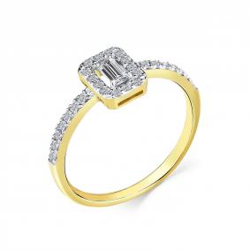 Кольцо из лимонного золота Мастер Бриллиант 06M1-308938-02-00 с бриллиантом 06M1-308938-02-00 фото