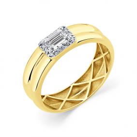 Кольцо из лимонного золота Мастер Бриллиант 06M1-308998-00-00 с бриллиантом 06M1-308998-00-00 фото