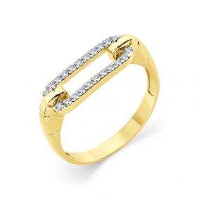 Кольцо из лимонного золота Мастер Бриллиант 06M1-309002-00-00 с бриллиантом 06M1-309002-00-00 фото