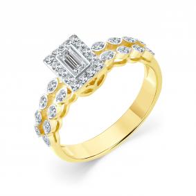 Кольцо из лимонного золота Мастер Бриллиант 06M1-309146-00-00 с бриллиантом 06M1-309146-00-00 фото