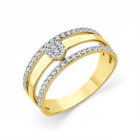 Кольцо из лимонного золота Мастер Бриллиант 06M1-309220-00-70 с бриллиантом 06M1-309220-00-70 фото