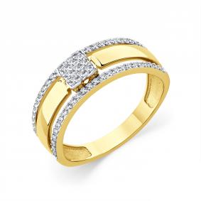 Кольцо из лимонного золота Мастер Бриллиант 06M1-309221-00-70 с бриллиантом 06M1-309221-00-70 фото