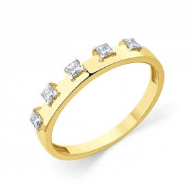 Кольцо из лимонного золота Мастер Бриллиант 06M1-309233-00-00 с бриллиантом 06M1-309233-00-00 фото