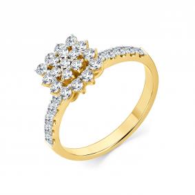 Кольцо из лимонного золота Мастер Бриллиант 06M1-309320-00-00 с бриллиантом 06M1-309320-00-00 фото