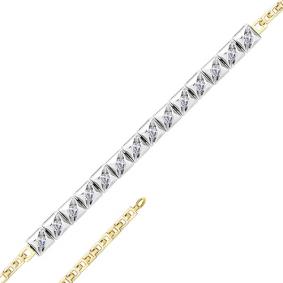 Браслет из лимонного золота Мастер Бриллиант 06M10-286 с бриллиантом 06M10-286 фото