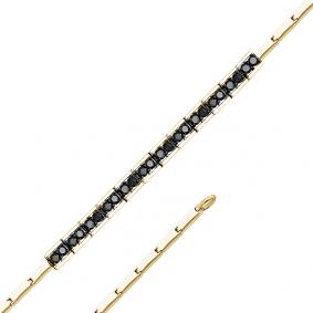 Браслет из лимонного золота Мастер Бриллиант 06M10-290-48 с чёрным бриллиантом 06M10-290-48 фото