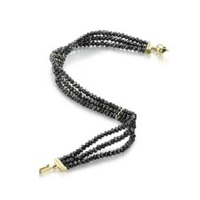 Браслет из лимонного золота Мастер Бриллиант 06M10-314/17 с чёрным бриллиантом 06M10-314/17 фото