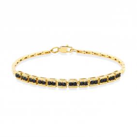 Браслет из лимонного золота Мастер Бриллиант 06M10-320290-00-48 с чёрным бриллиантом 06M10-320290-00-48 фото