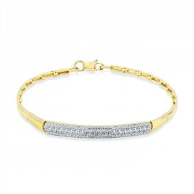 Браслет из лимонного золота Мастер Бриллиант 06M10-320347-00-00 с бриллиантом 06M10-320347-00-00 фото