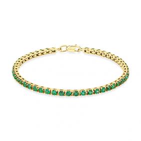 Браслет из лимонного золота Мастер Бриллиант 06M10-320362-00-01 с изумрудом 06M10-320362-00-01 фото