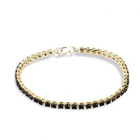 Браслет из лимонного золота Мастер Бриллиант 06M10-320362-03-48 с чёрным бриллиантом 06M10-320362-03-48 фото